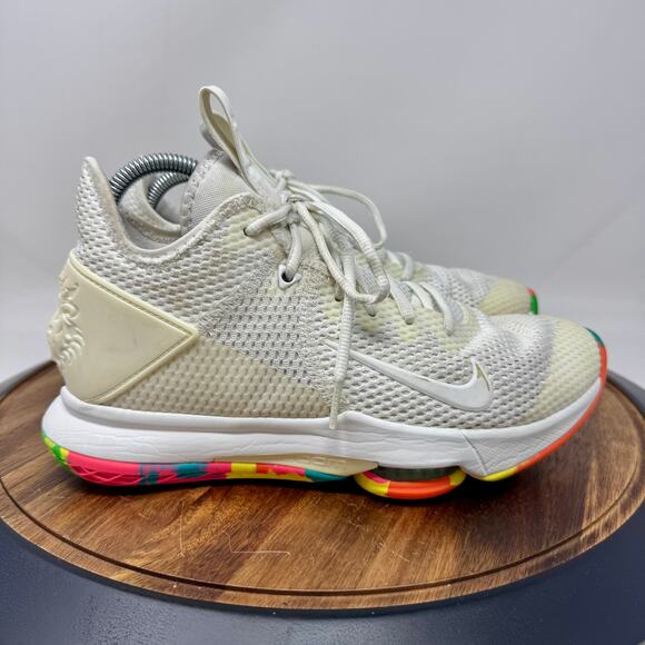 Nike LeBron James Witness 4 Sneakers Shoes CD0188-102 White/Camo - Picture 1 of 7